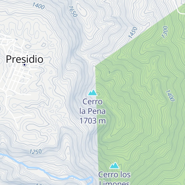Map of Cerro la Pena