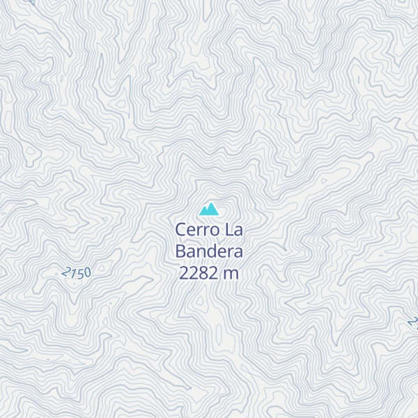 Map of Cerro La Bandera