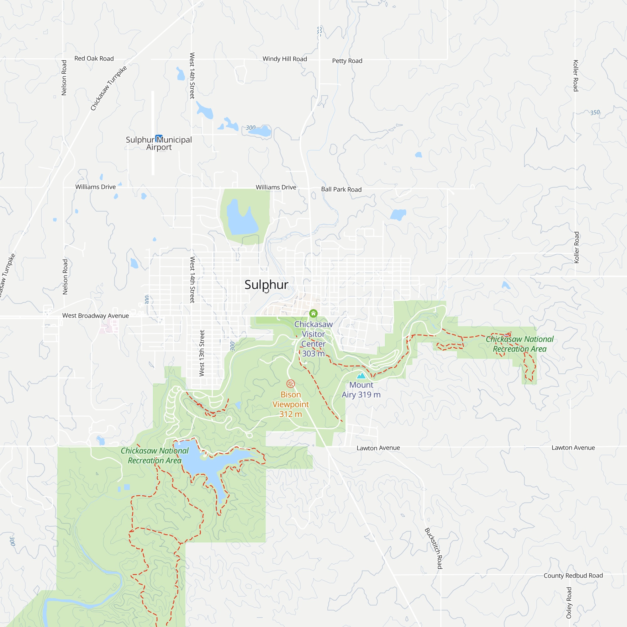 Chickasaw Visitor Center map