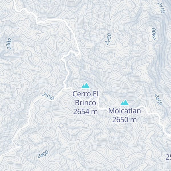 Map of Cerro El Brinco