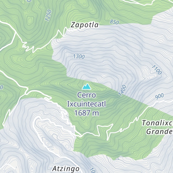 Map of Cerro Ixcuintecatl