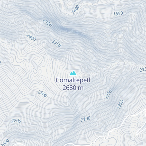 Map of Comaltepetl