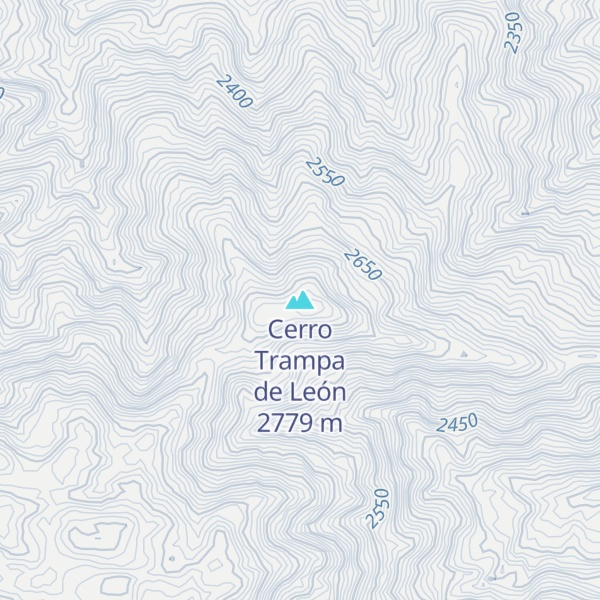 Map of Cerro Trampa de León