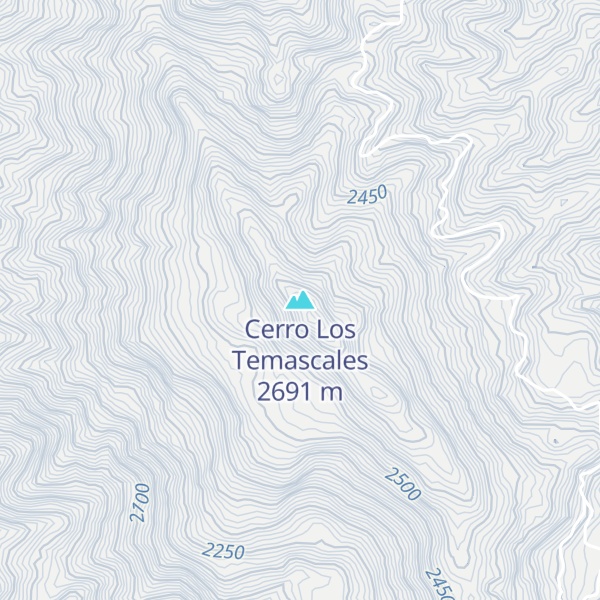 Map of Cerro Los Temascales