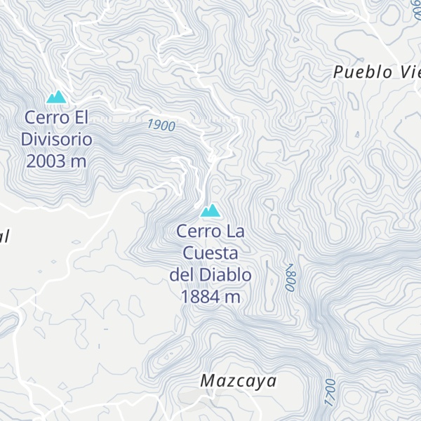 Map of Cerro La Cuesta del Diablo