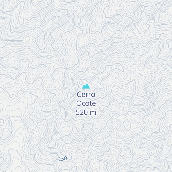 Map of Cerro Ocote