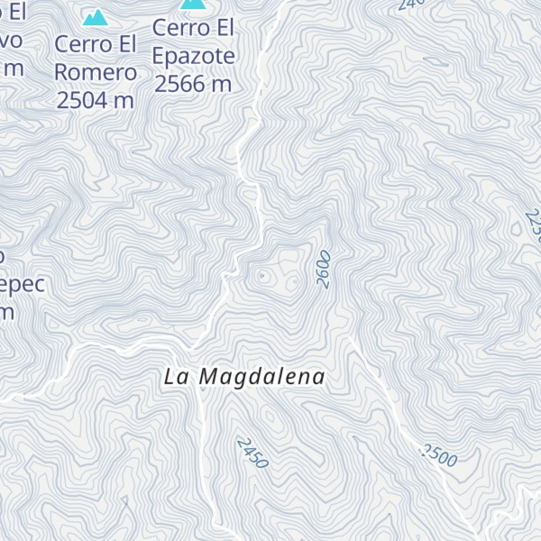 Map of Cerro La Magdalena
