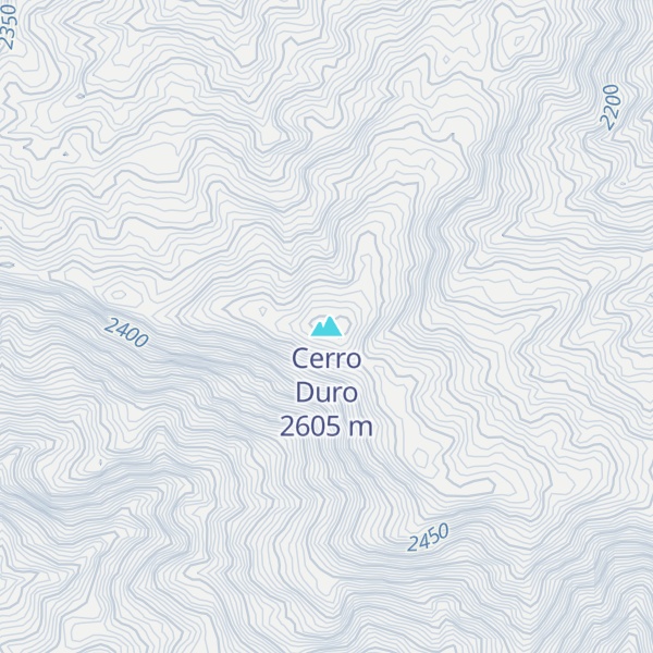 Map of Cerro Duro