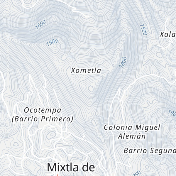 Map of Cerro Moyotepetl