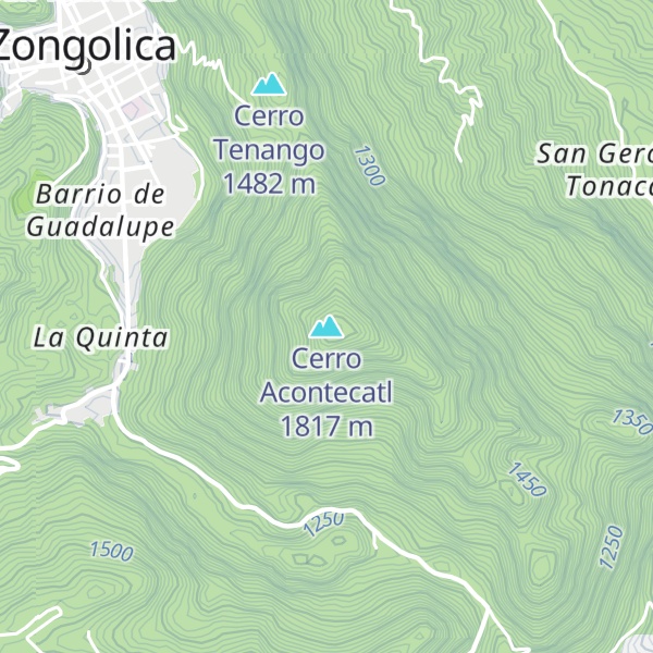 Map of Cerro Acontecatl