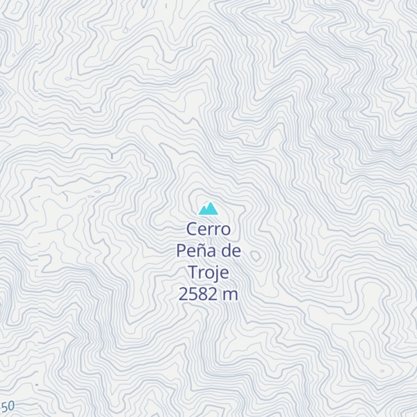 Map of Cerro Peña de Troje