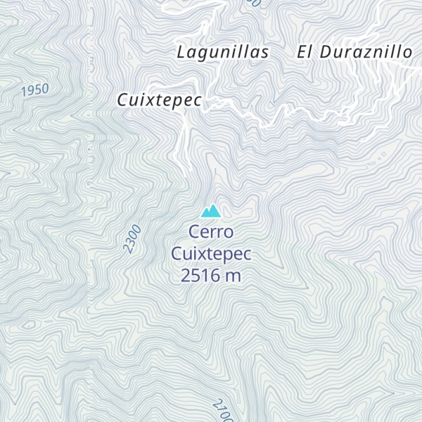 Map of Cerro Cuixtepec
