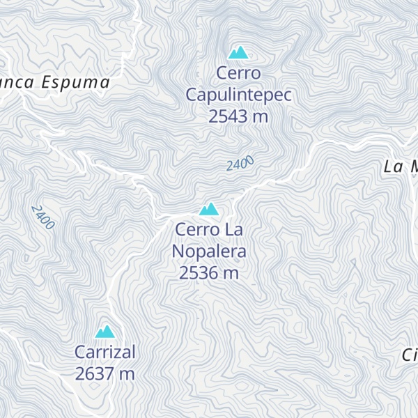 Map of Cerro La Nopalera
