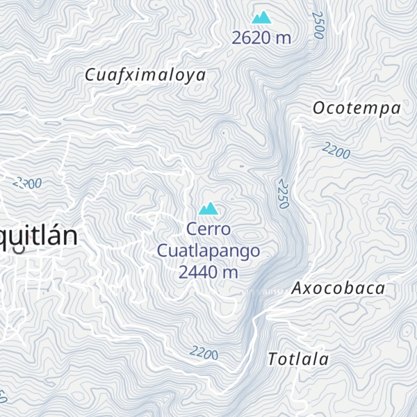 Map of Cerro Cuatlapango
