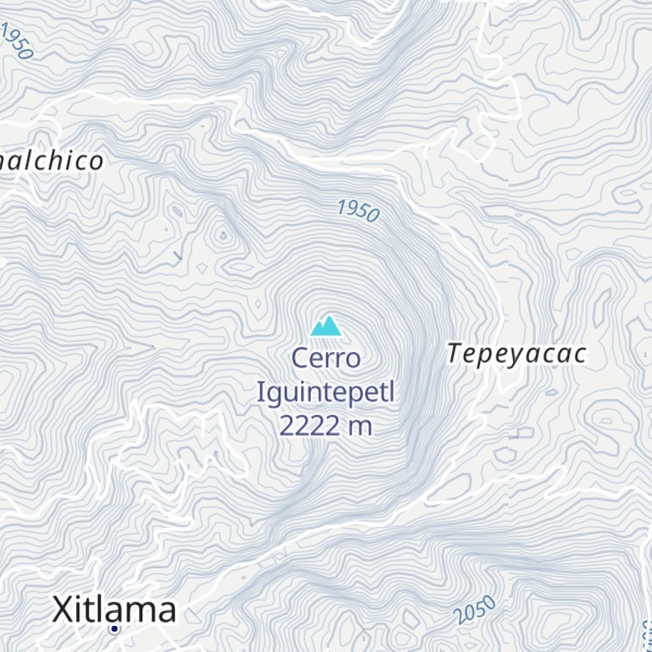 Map of Cerro Iguintepetl