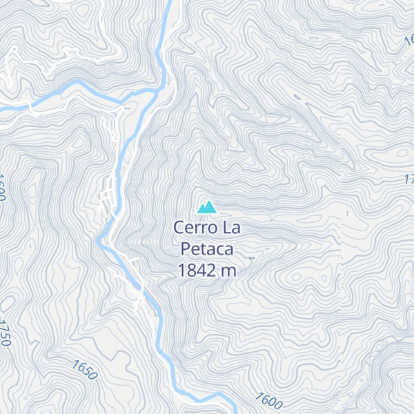 Map of Cerro La Petaca