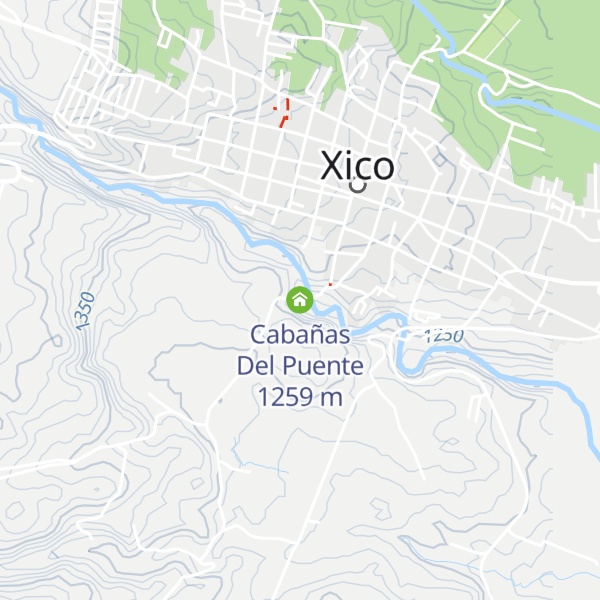 Map of Cabañas Del Puente