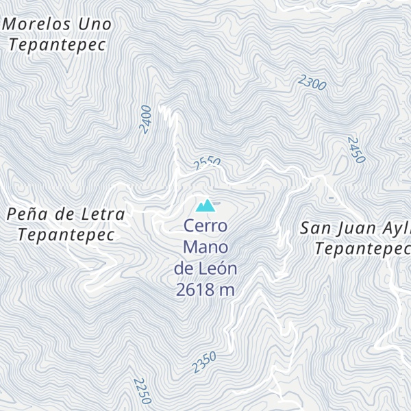 Map of Cerro Mano de León