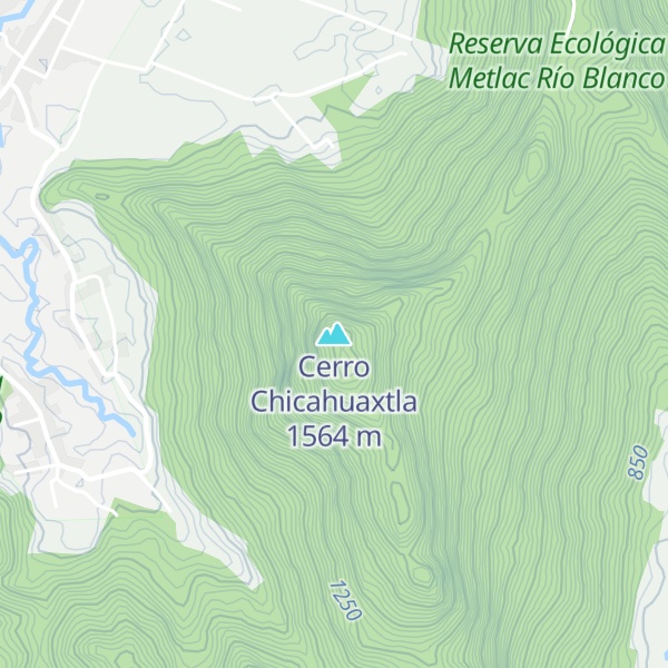 Map of Cerro Chicahuaxtla