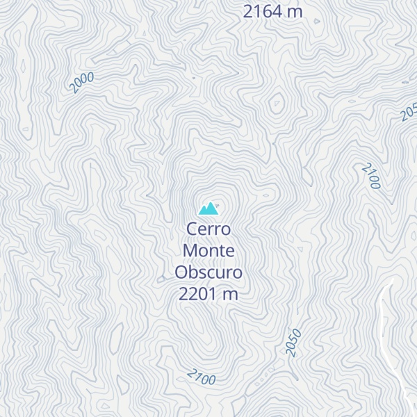 Map of Cerro Monte Obscuro