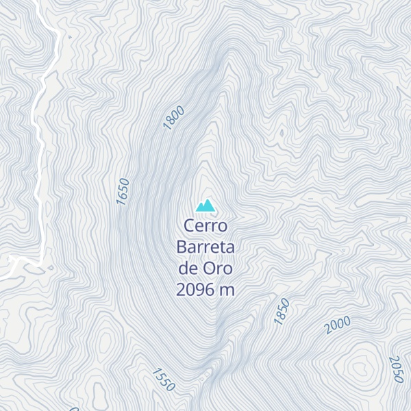 Map of Cerro Barreta de Oro