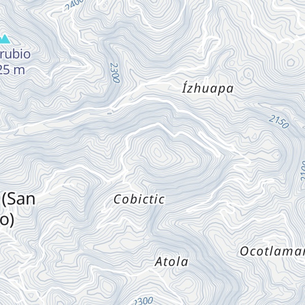 Map of Cerro Ixcuintonaltepetl