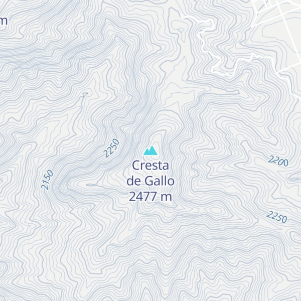 Map of Cresta de Gallo