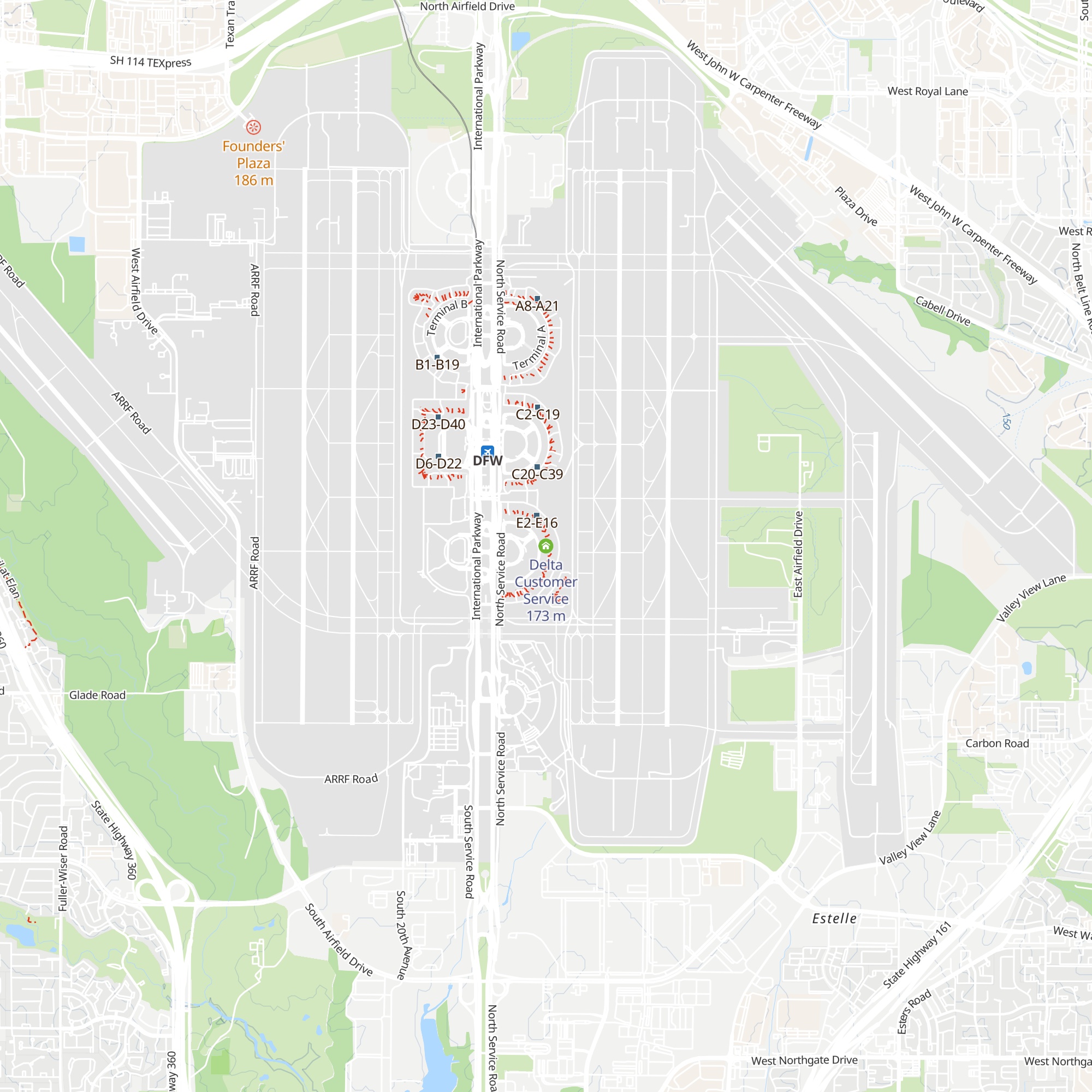 Delta Customer Service map