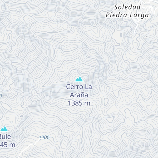 Map of Cerro La Araña