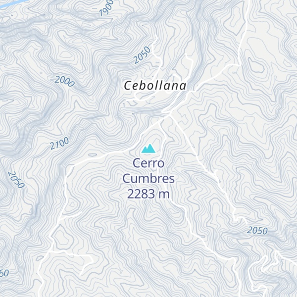 Map of Cerro Cumbres