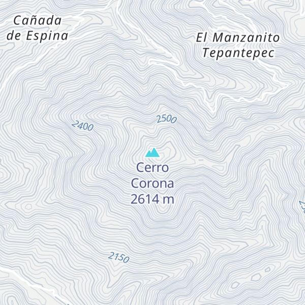 Map of Cerro Corona
