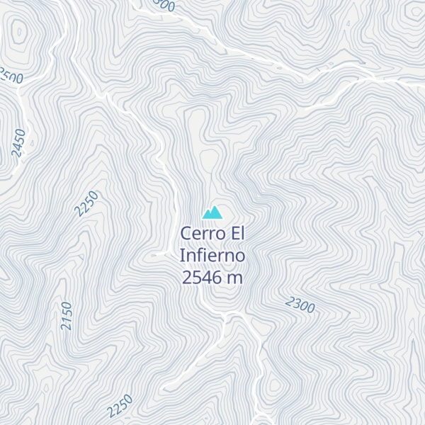 Map of Cerro El Infierno