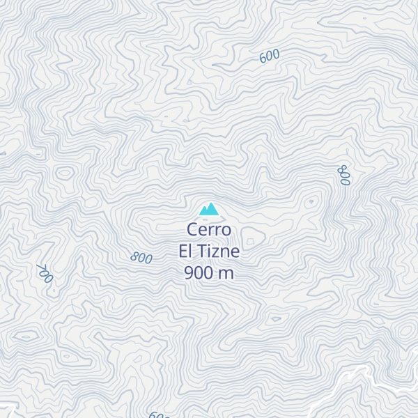 Map of Cerro El Tizne