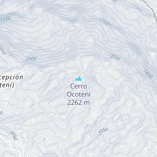 Map of Cerro Ocoteni