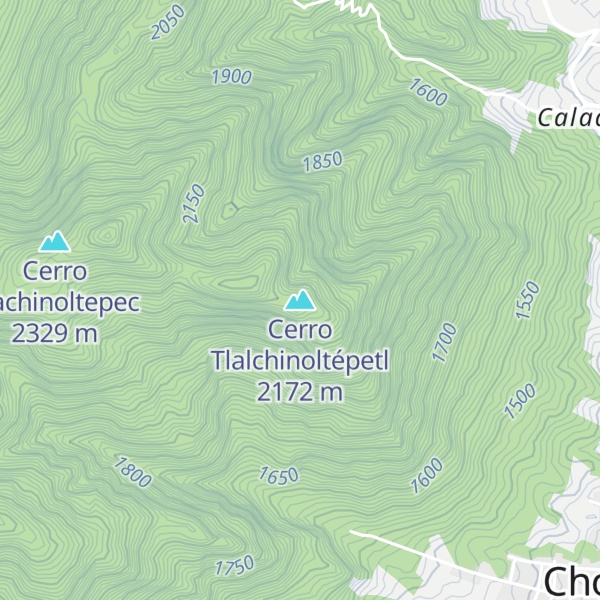 Map of Cerro Tlalchinoltépetl
