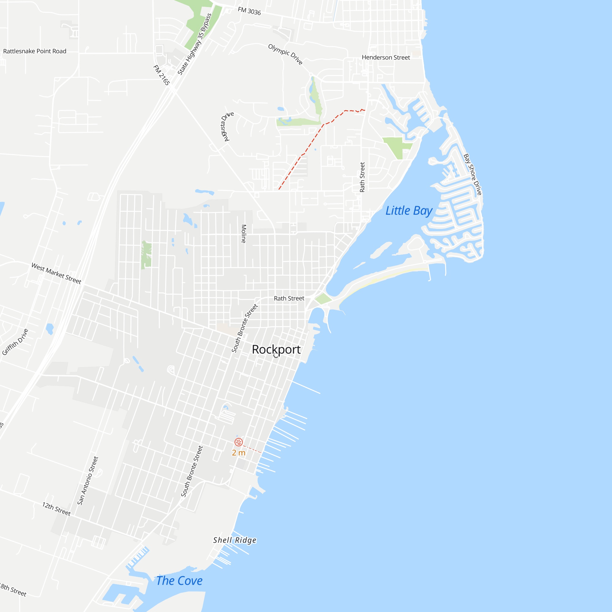 Rockport/Fulton Chamber of Commerce & Visitor's Center map
