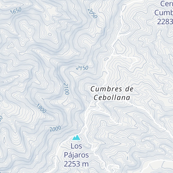 Map of Cerro Cebollana