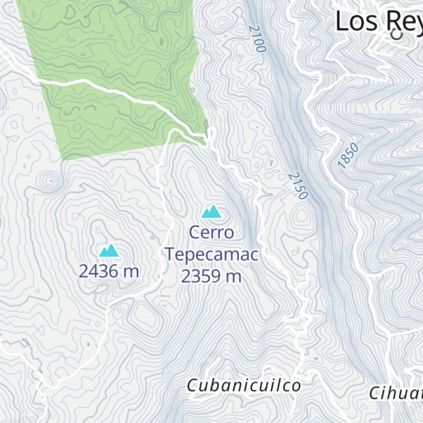 Map of Cerro Tepecamac