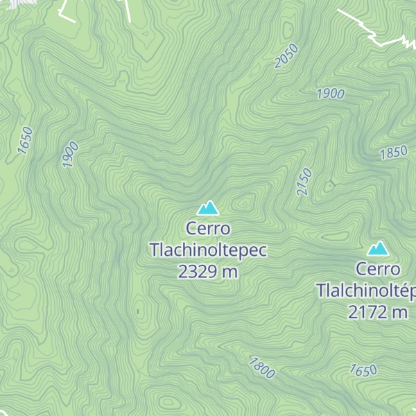 Map of Cerro Tlachinoltepec
