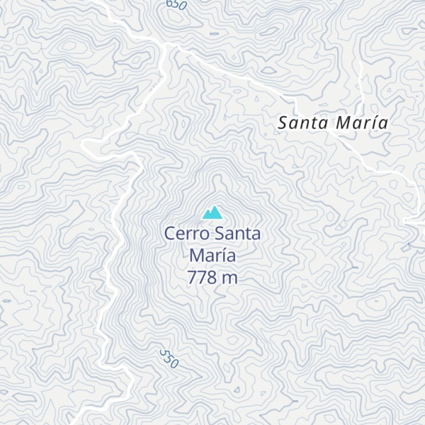 Map of Cerro Santa María
