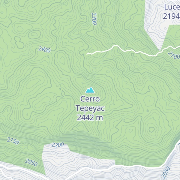Map of Cerro Tepeyac