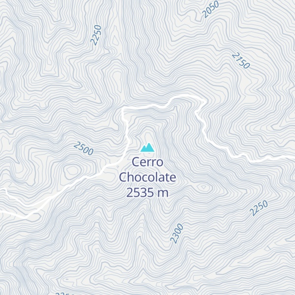 Map of Cerro Chocolate
