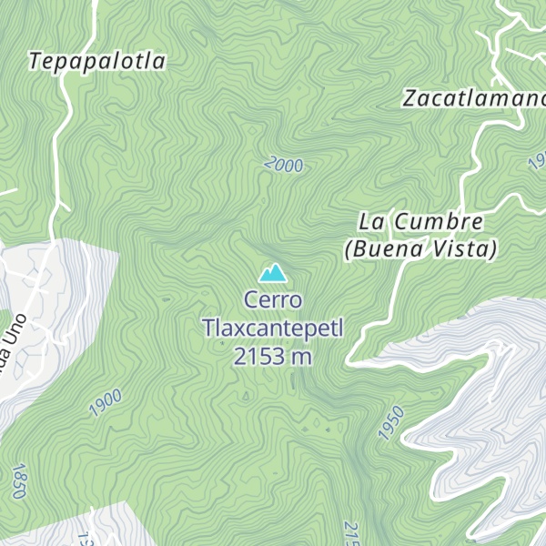 Map of Cerro Tlaxcantepetl