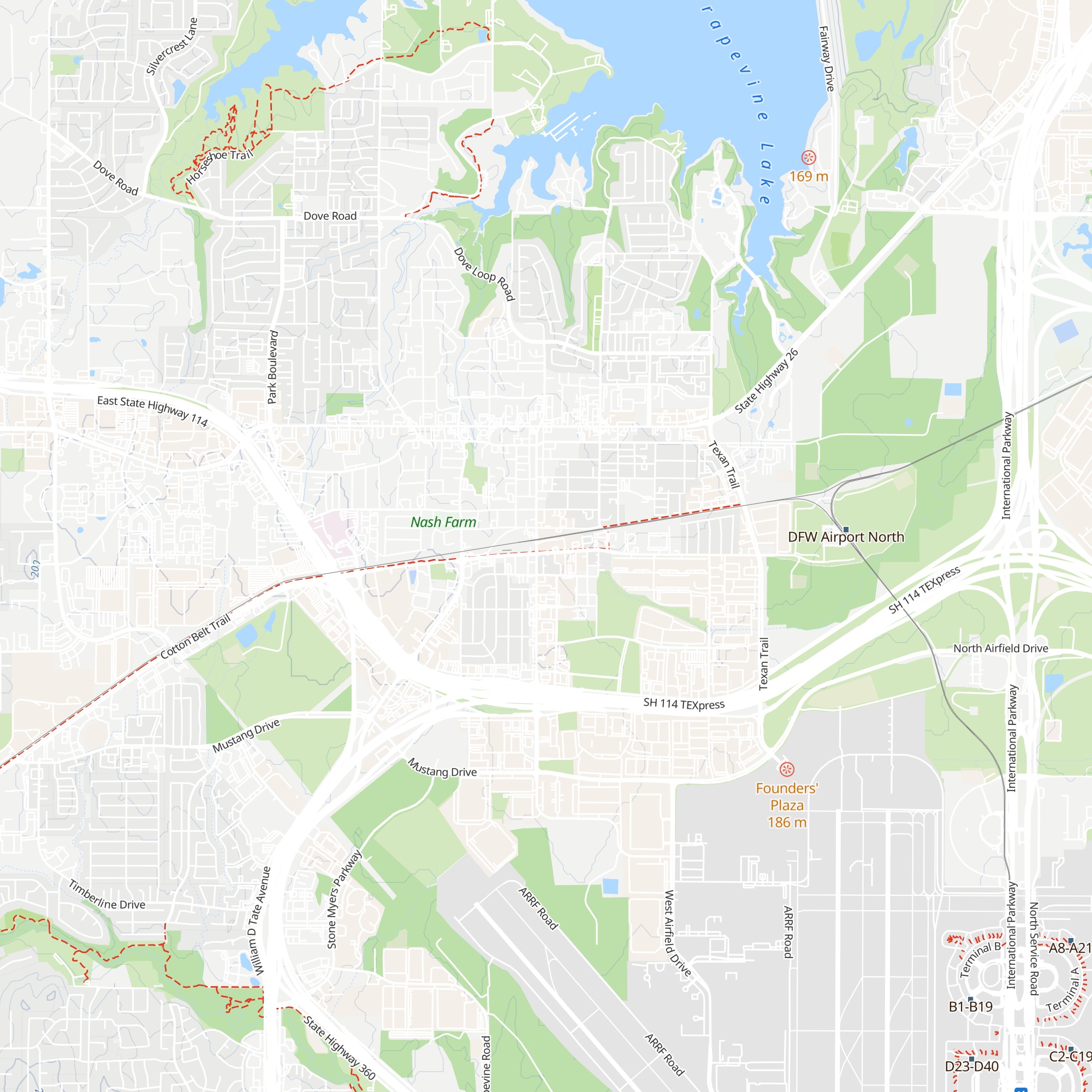 Grapevine Visitor Information Center map