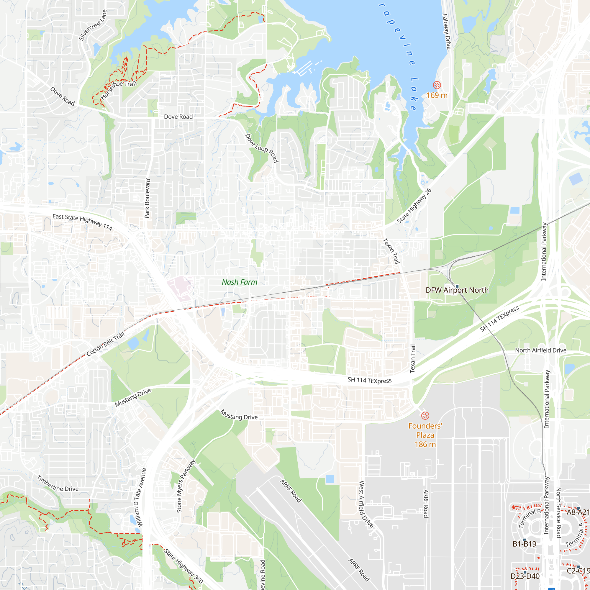 Grapevine Visitor Information Center map