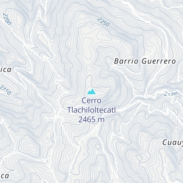Map of Cerro Tlachiloltecatl