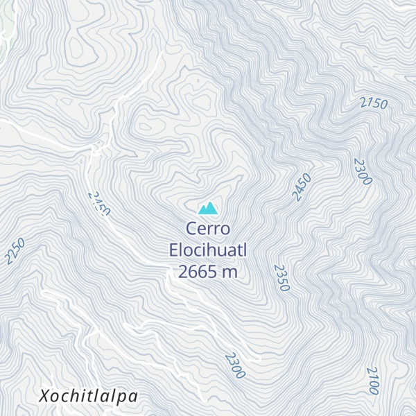 Map of Cerro Elocihuatl
