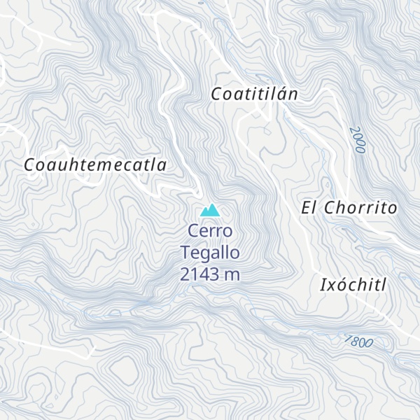 Map of Cerro Tegallo