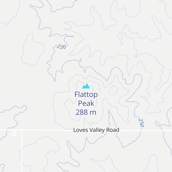 Map of Flattop Peak