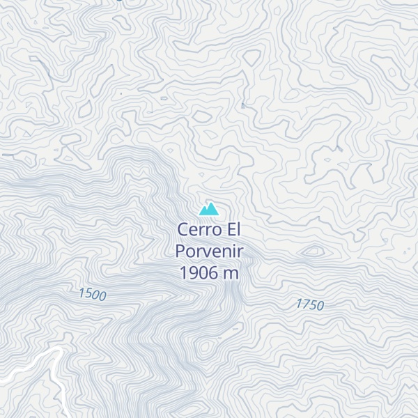 Map of Cerro El Porvenir